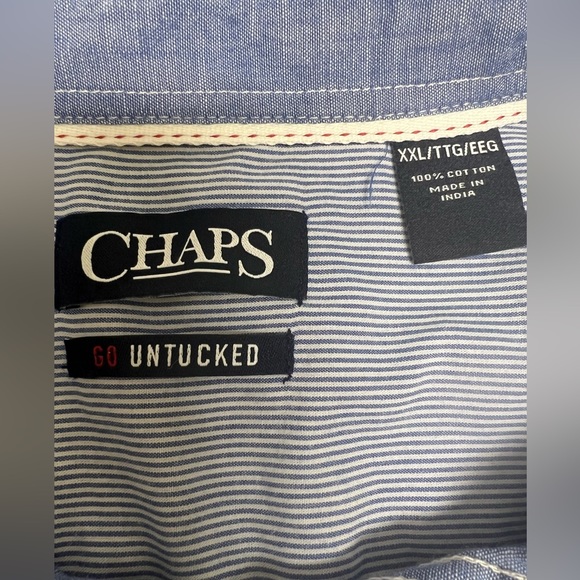 Chaps Shirts Chaps Untucked Mens Blue Button Down Shirtnwtsize Xxl